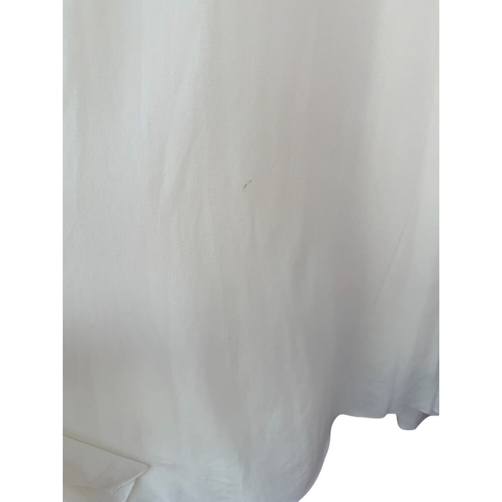 Mary L. Couture White Maxi Dress Gown Embellished Brooch Lace Up Back Size 6 - Picture 3 of 9